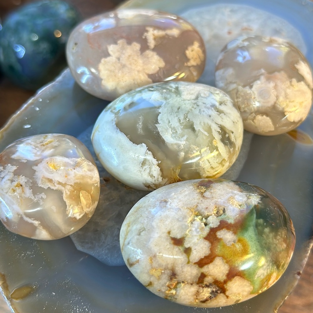 Flower Agate Crystal Palms!